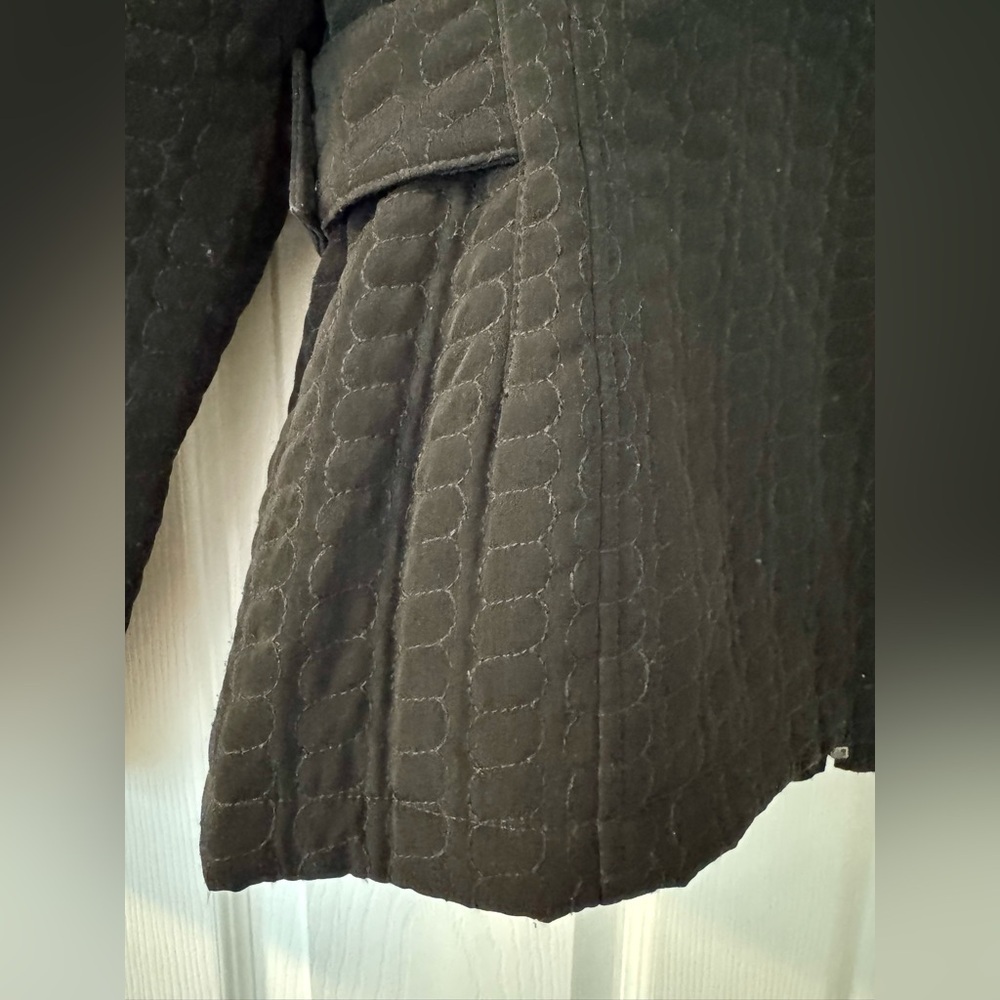 Black Quilted Women's Gallery Jacket Coat Size Medium - Picture 8 of 11